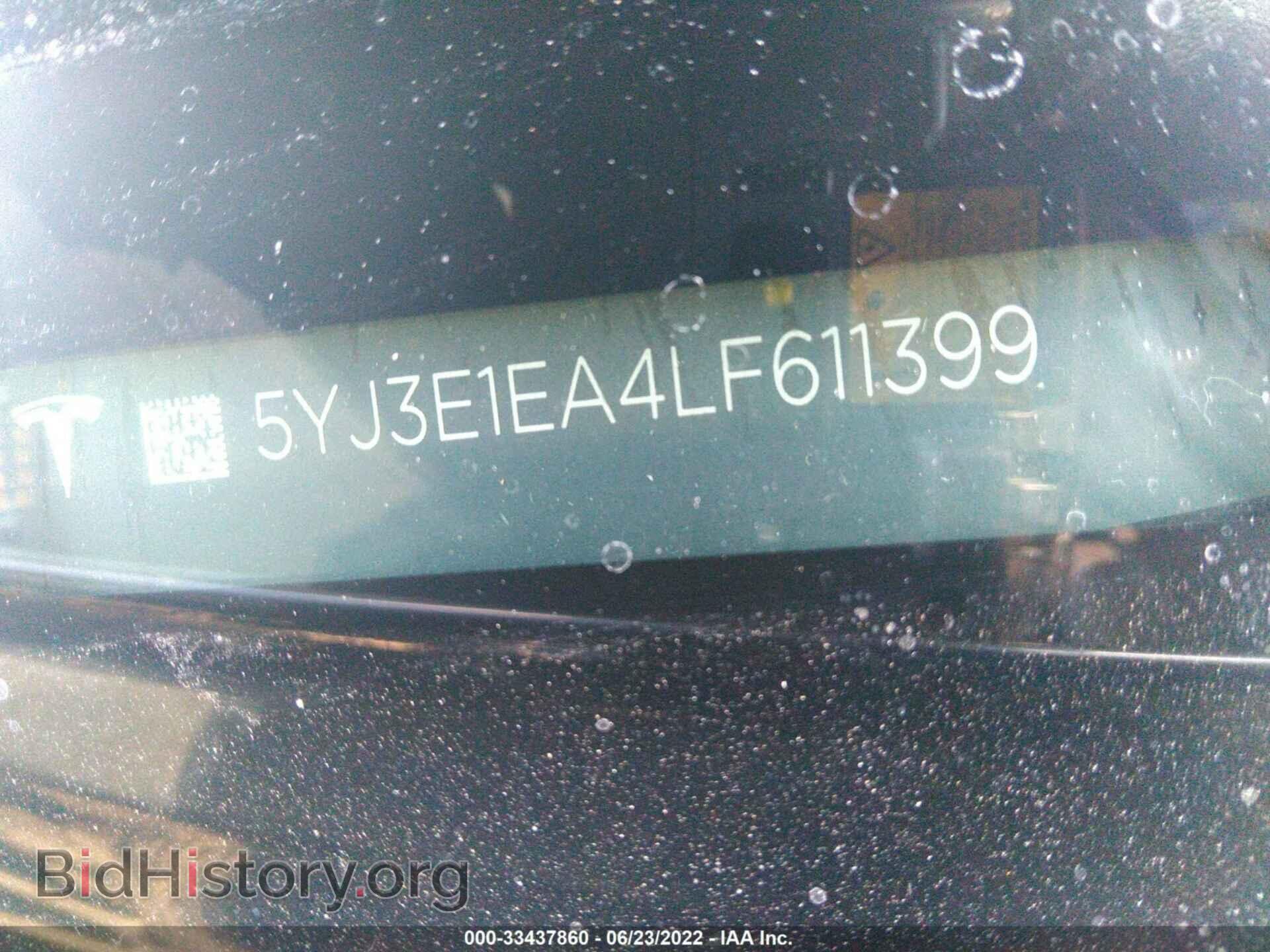 2020 TESLA MODEL 3 - VIN: 5YJ3E1EA4LF611399 - Фото 9