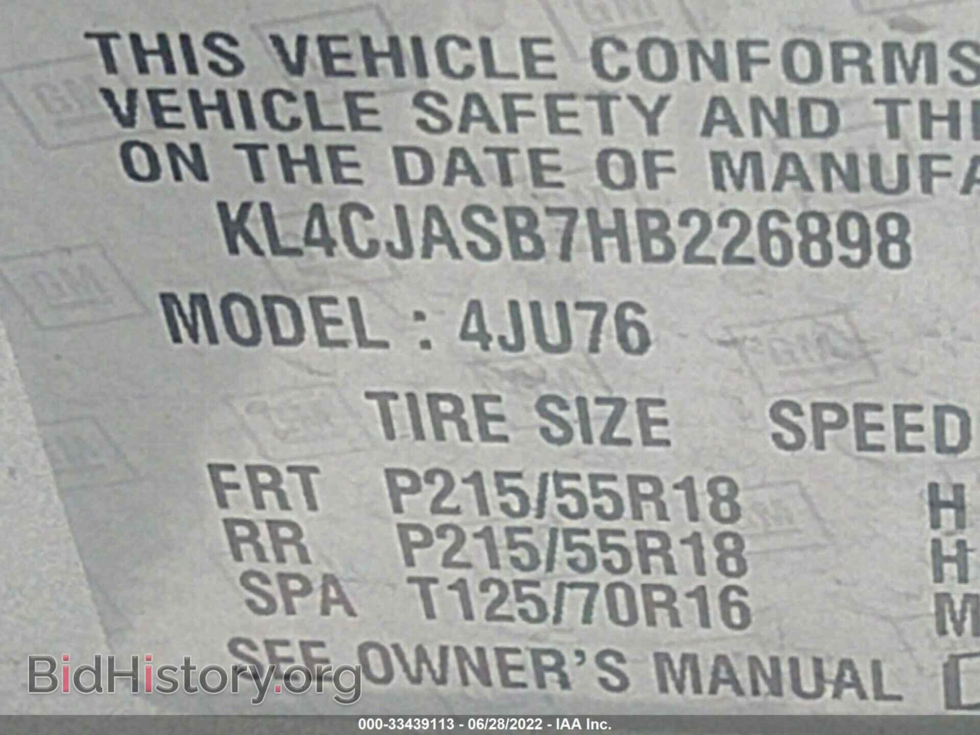 2017 BUICK ENCORE - VIN: KL4CJASB7HB226898 - Photo 9