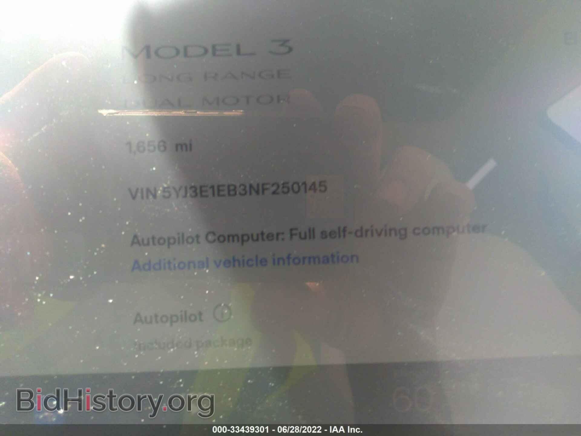 2022 TESLA MODEL 3 - VIN: 5YJ3E1EB3NF250145 - Фото 7