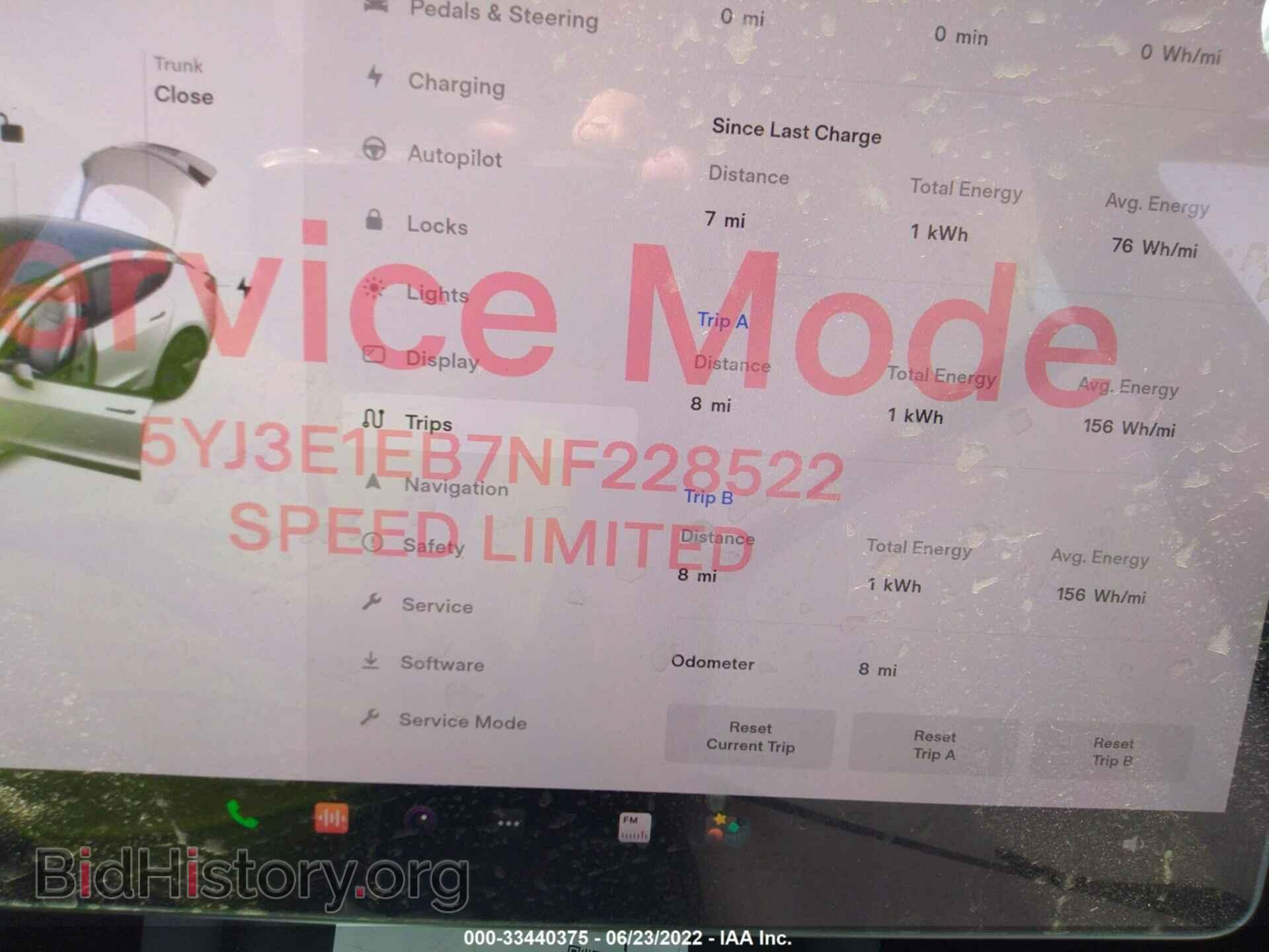 2022 TESLA MODEL 3 - VIN: 5YJ3E1EB7NF228522 - Фото 7