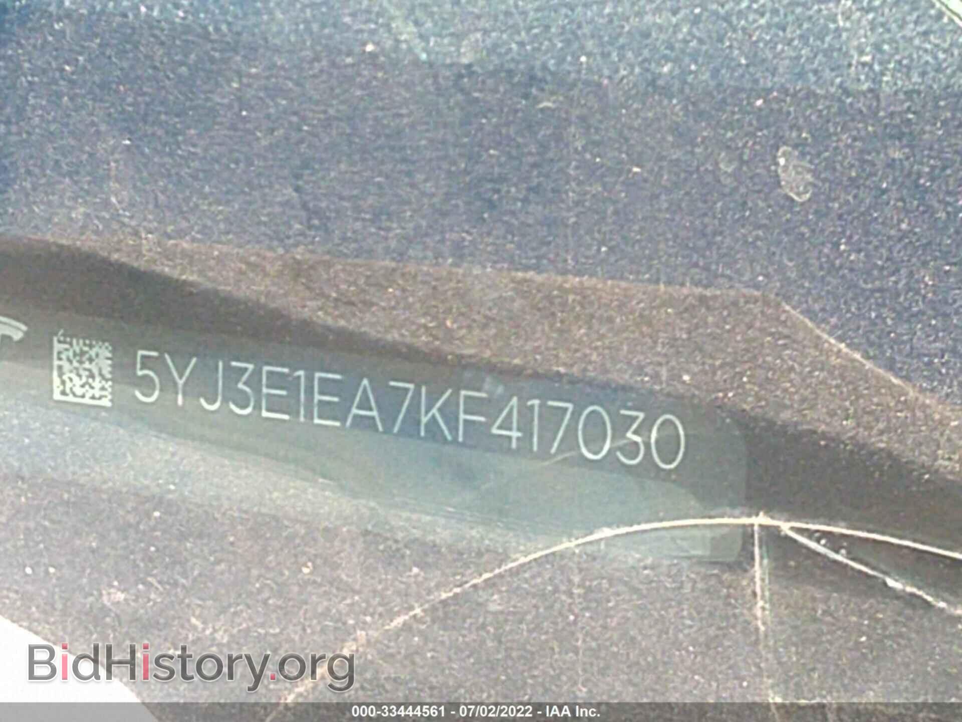 2019 TESLA MODEL 3 - VIN: 5YJ3E1EA7KF417030 - Photo 9