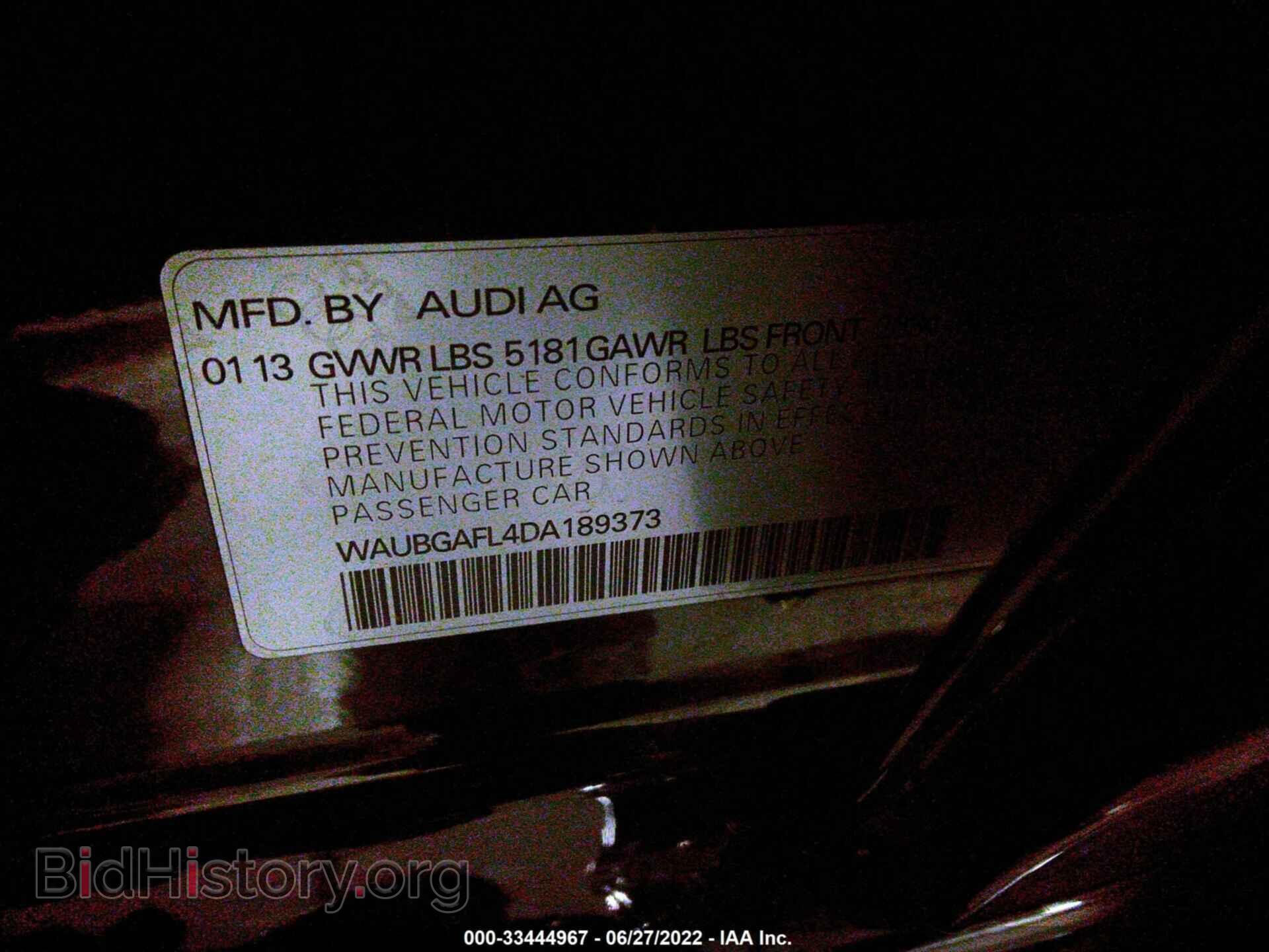 2013 AUDI S4 - VIN: WAUBGAFL4DA189373 - Фото 9