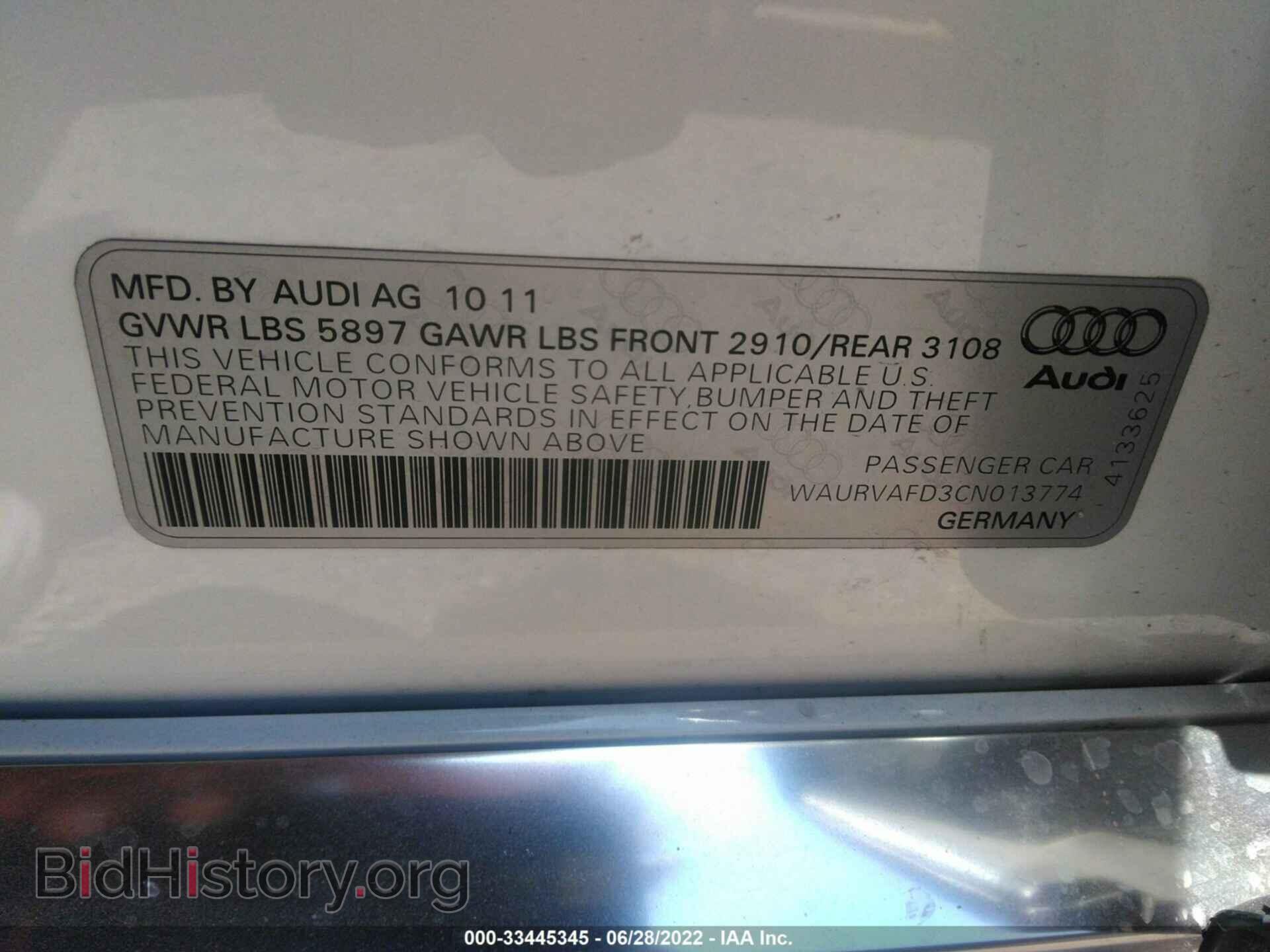 2012 AUDI A8 L - VIN: WAURVAFD3CN013774 - Photo 9