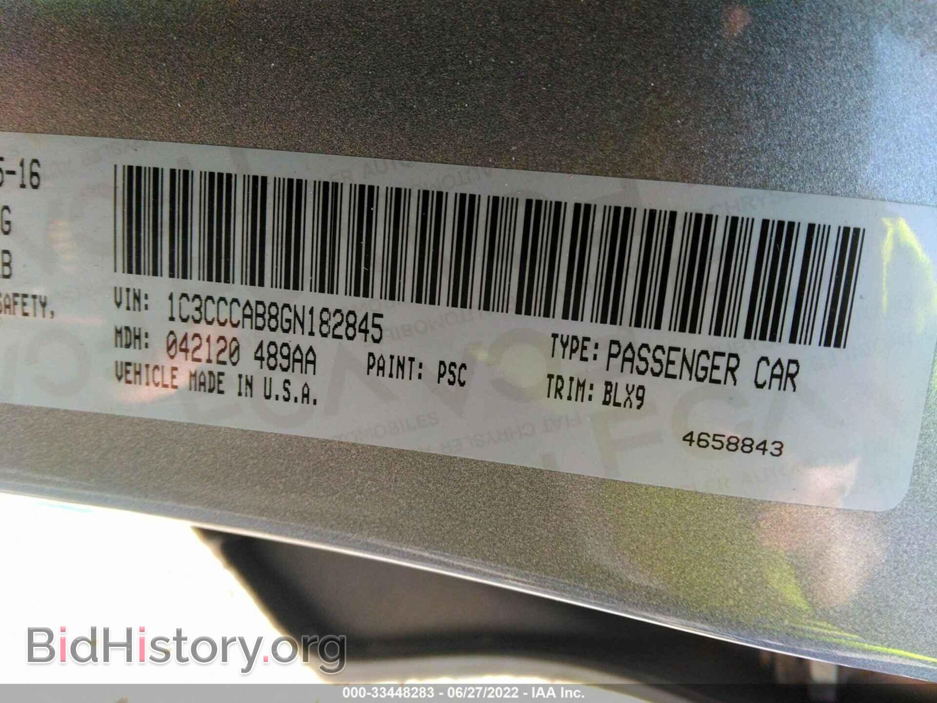 2016 CHRYSLER 200 - VIN: 1C3CCCAB8GN182845 - Фото 9