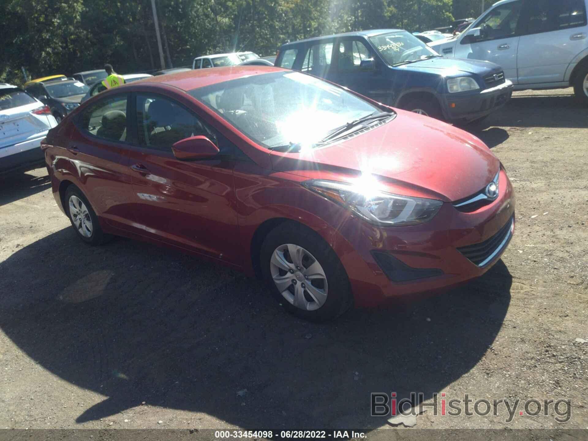 Photo 5NPDH4AE3GH667394 - HYUNDAI ELANTRA 2016