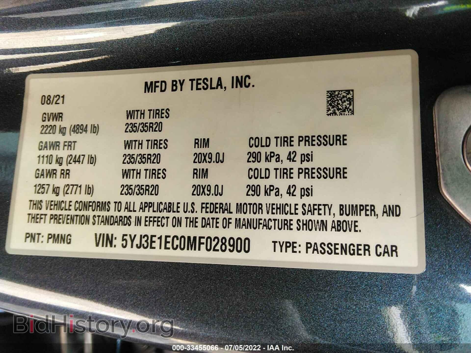 2021 TESLA MODEL 3 - VIN: 5YJ3E1EC0MF028900 - Photo 9