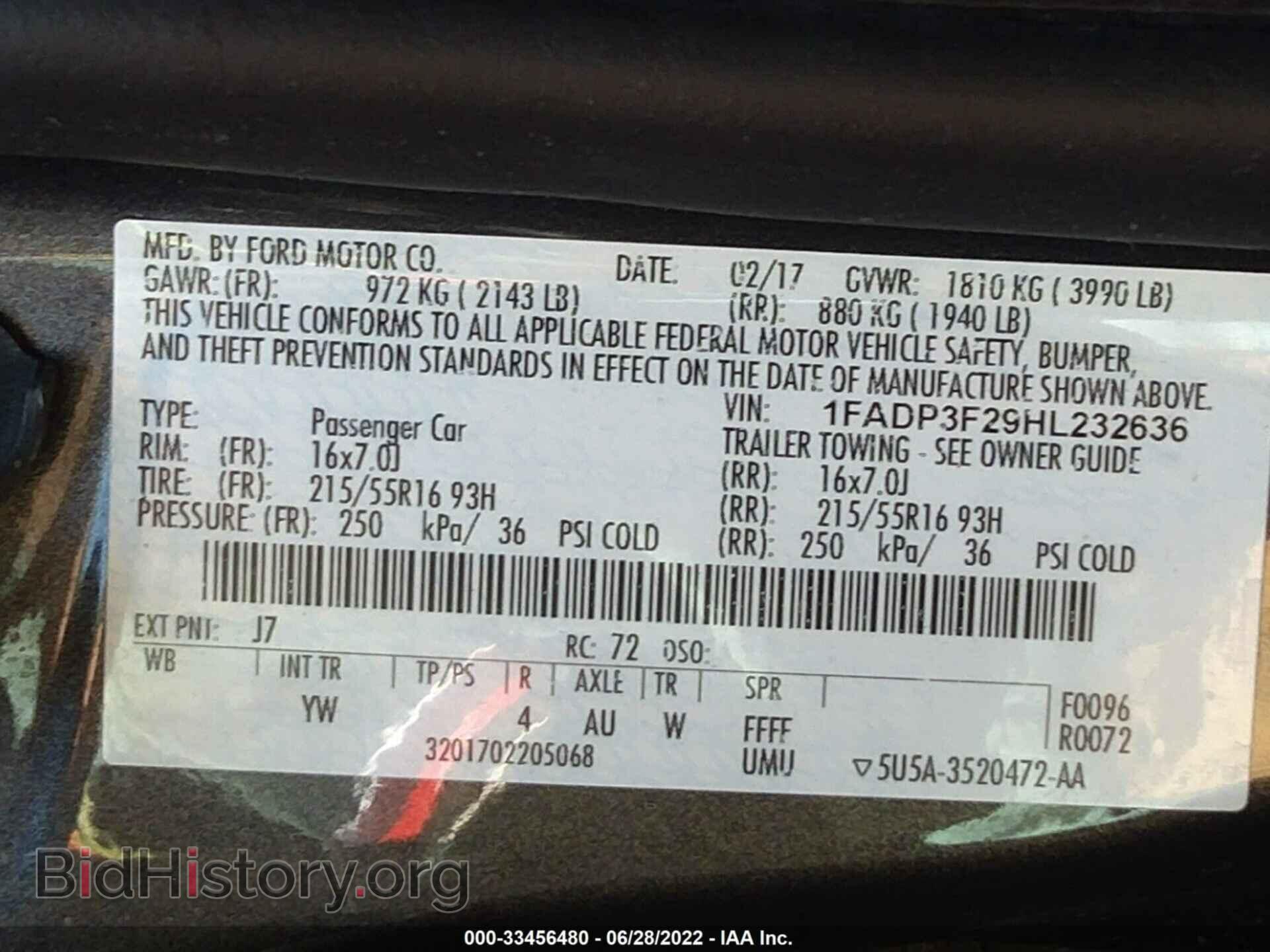 2017 FORD FOCUS - VIN: 1FADP3F29HL232636 - Фото 9
