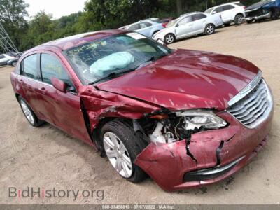 2013 Chrysler 200 LX, красный — VIN 1C3CCBAB4DN715215, IAAI