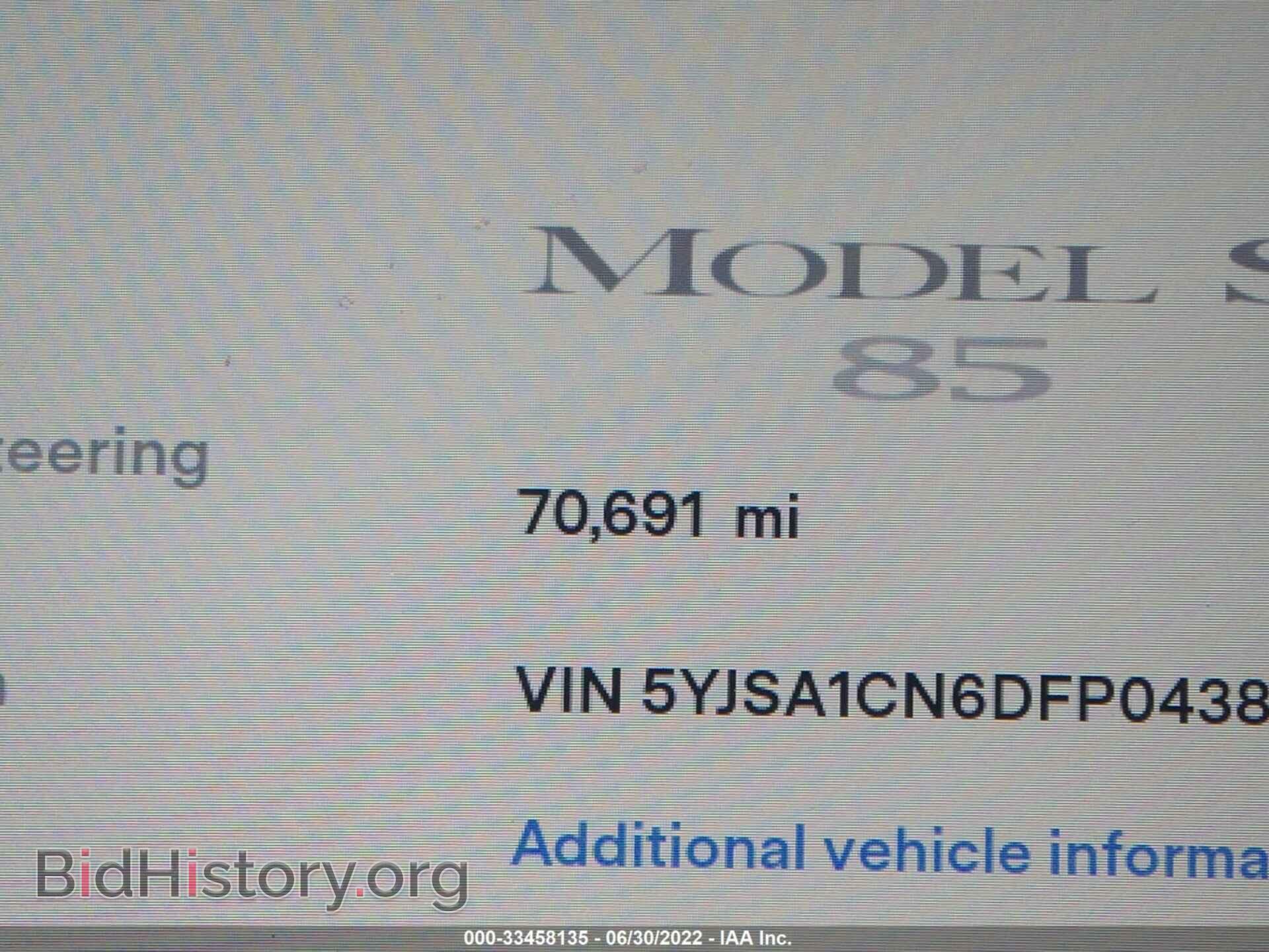 2013 TESLA MODEL S - VIN: 5YJSA1CN6DFP04388 - Photo 7