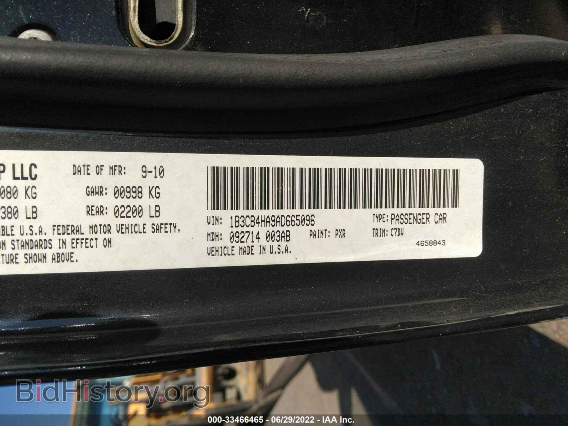 2010 DODGE CALIBER - VIN: 1B3CB4HA9AD665096 - Фото 9