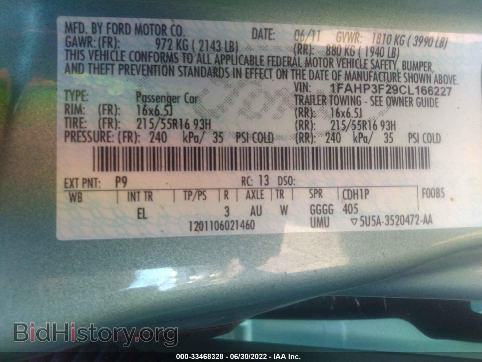 2012 FORD FOCUS - VIN: 1FAHP3F29CL166227 - Photo 9