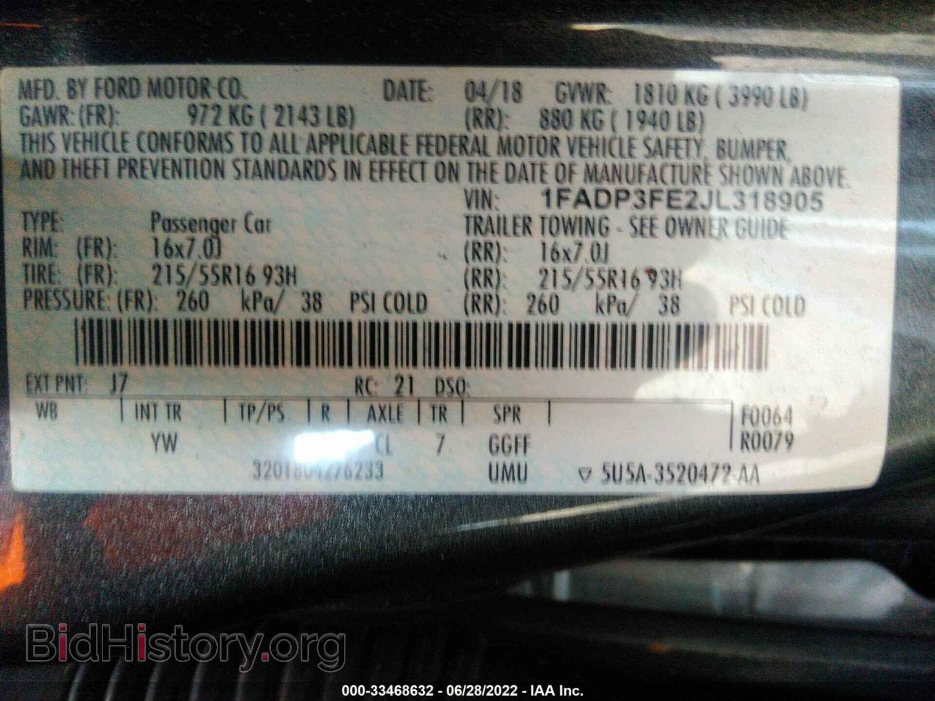 2018 FORD FOCUS - VIN: 1FADP3FE2JL318905 - Photo 9
