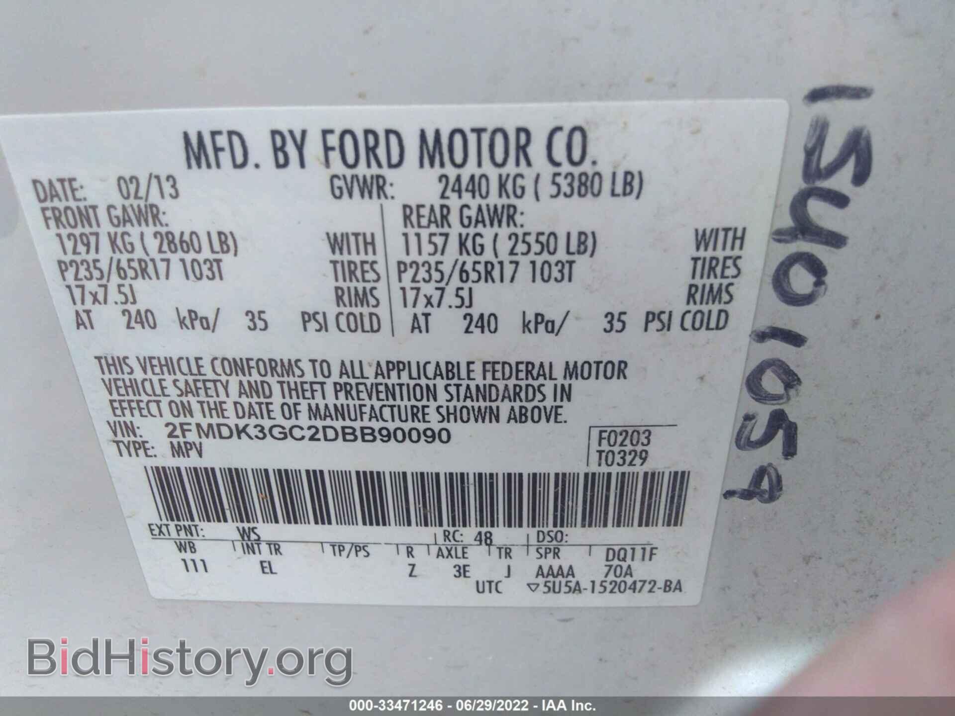 2013 FORD EDGE - VIN: 2FMDK3GC2DBB90090 - Photo 9