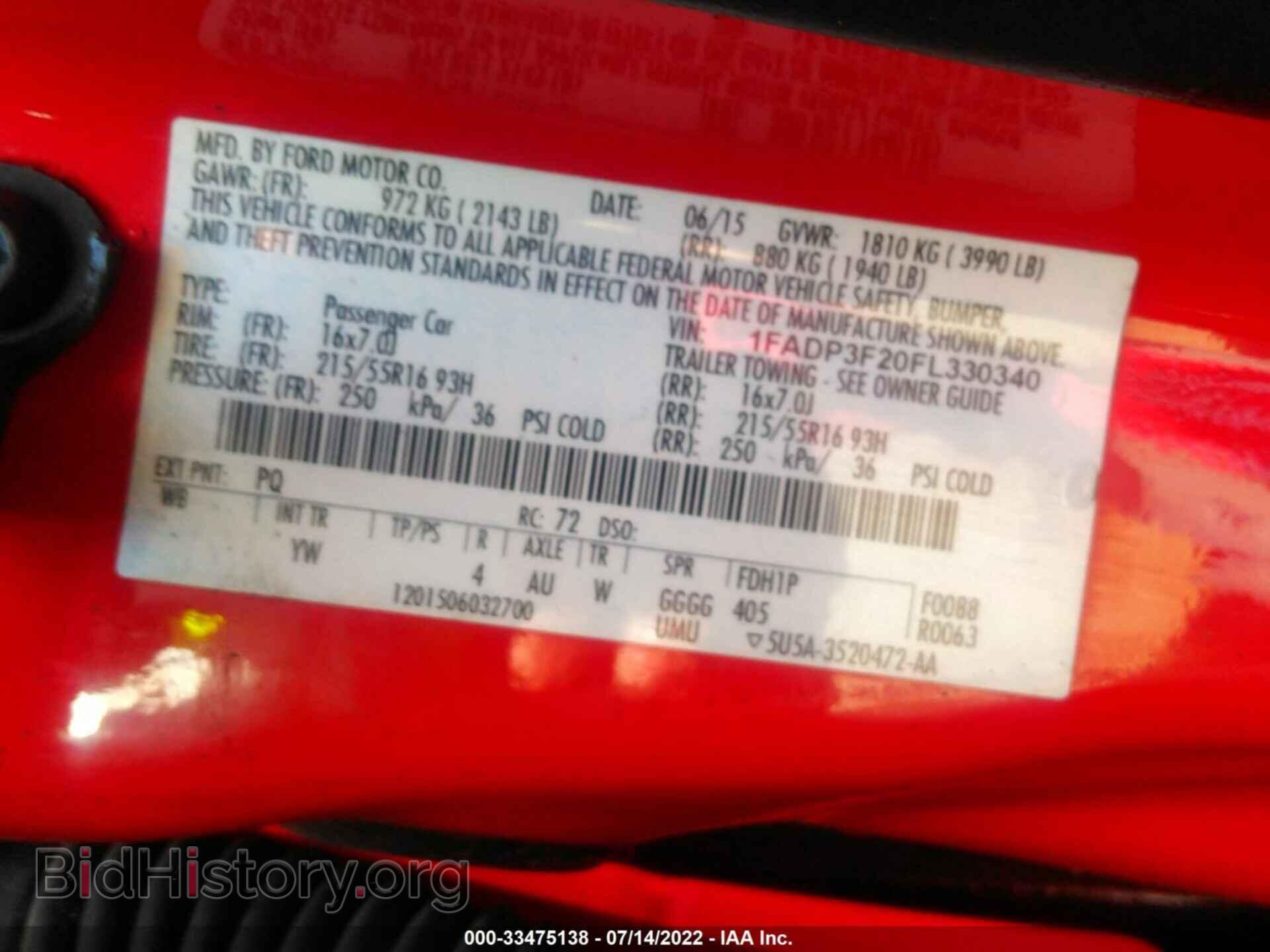 2015 FORD FOCUS - VIN: 1FADP3F20FL330340 - Photo 9
