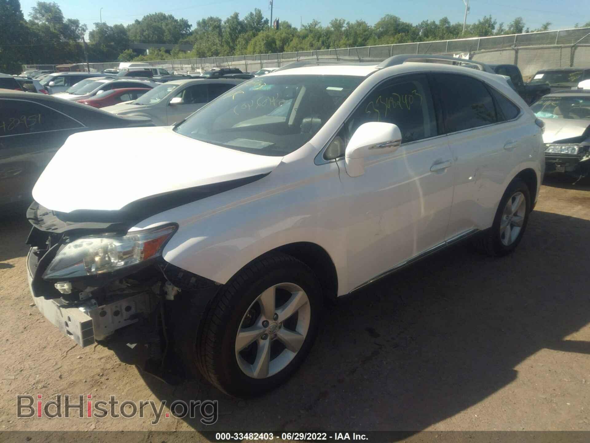2012 LEXUS RX 350 - VIN: 2T2BK1BA0CC126377 - Фото 2