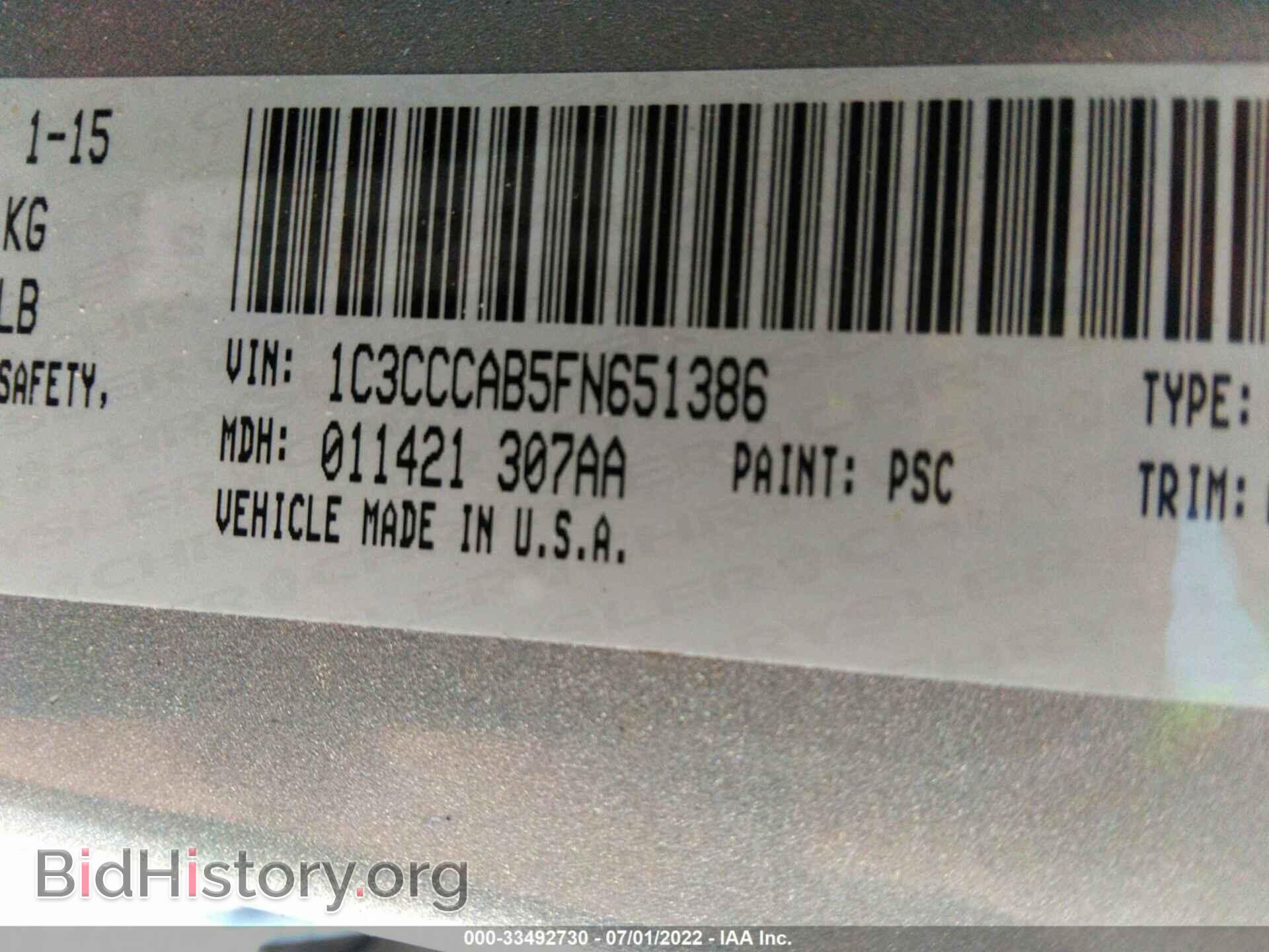2015 CHRYSLER 200 - VIN: 1C3CCCAB5FN651386 - Фото 9