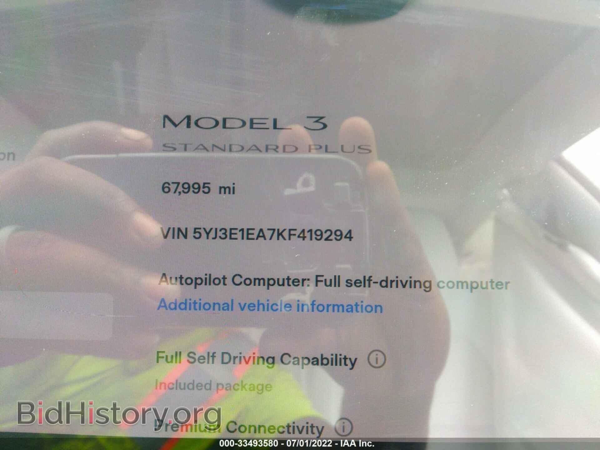 2019 TESLA MODEL 3 - VIN: 5YJ3E1EA7KF419294 - Photo 7