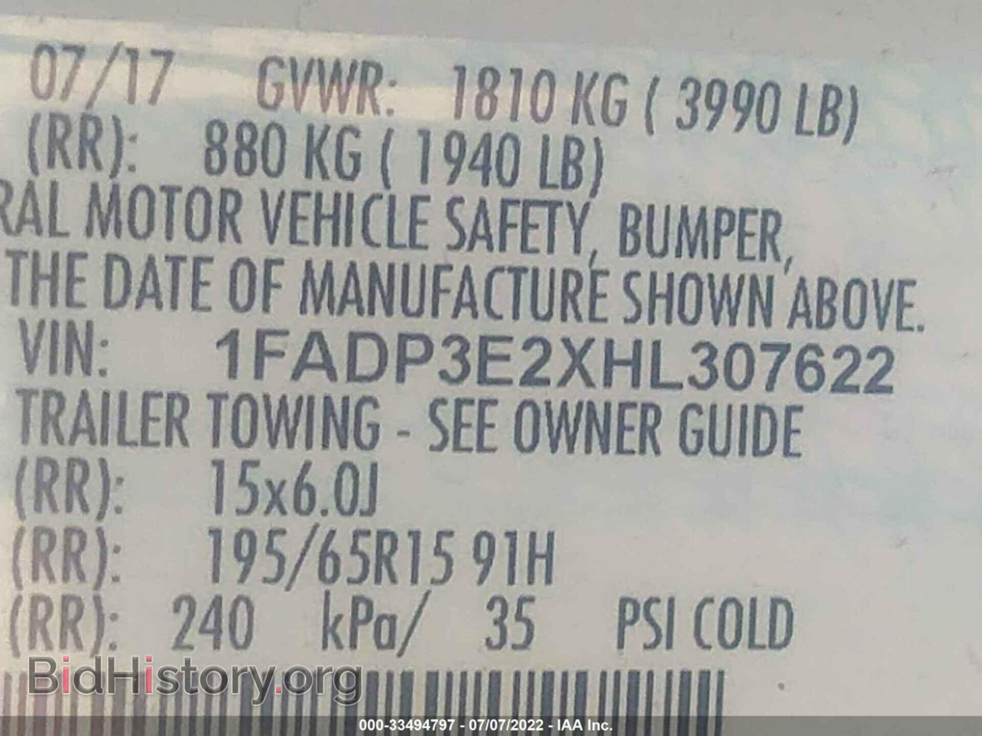 2017 FORD FOCUS - VIN: 1FADP3E2XHL307622 - Photo 9