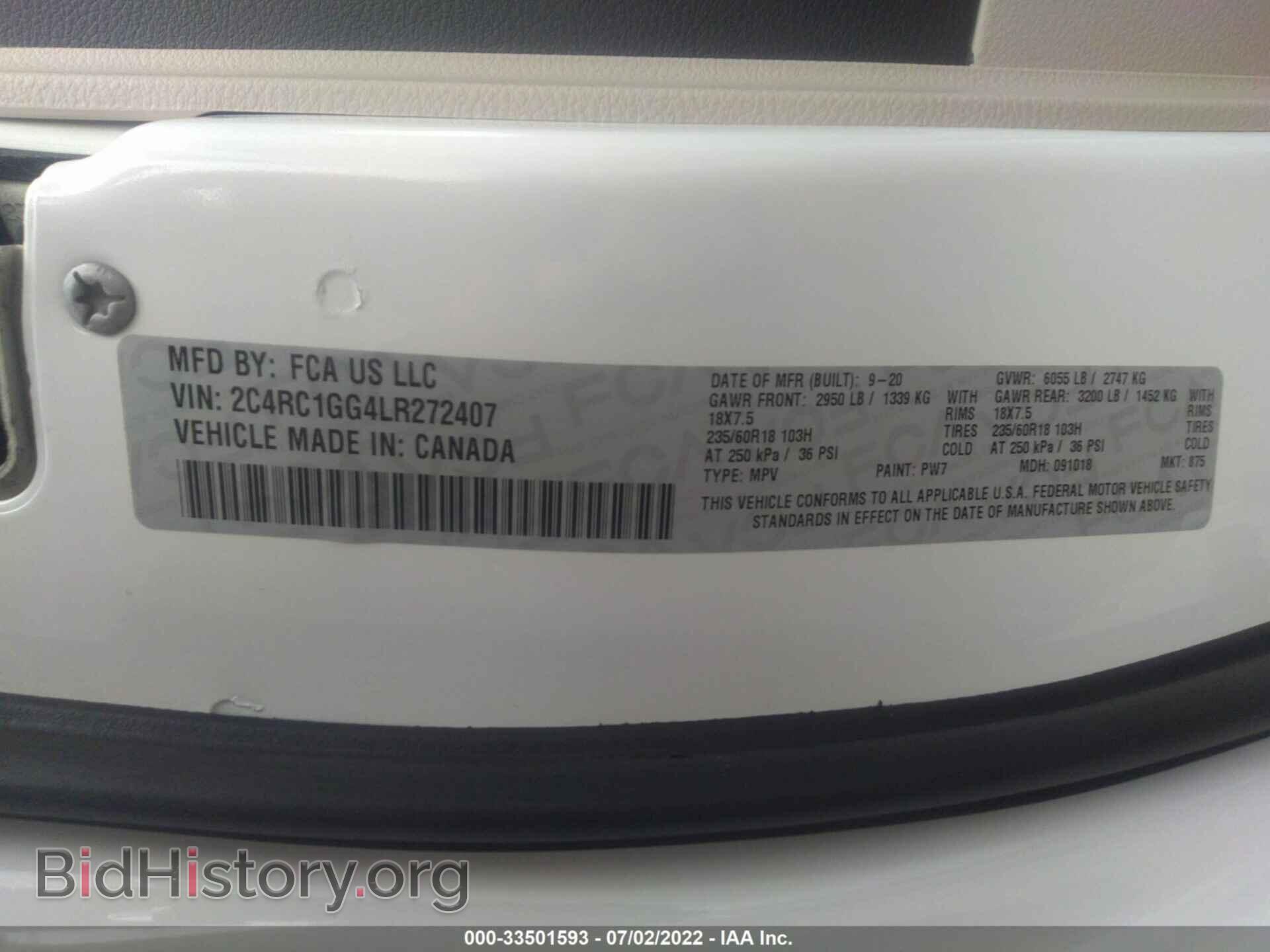 2020 CHRYSLER PACIFICA - VIN: 2C4RC1GG4LR272407 - Photo 9