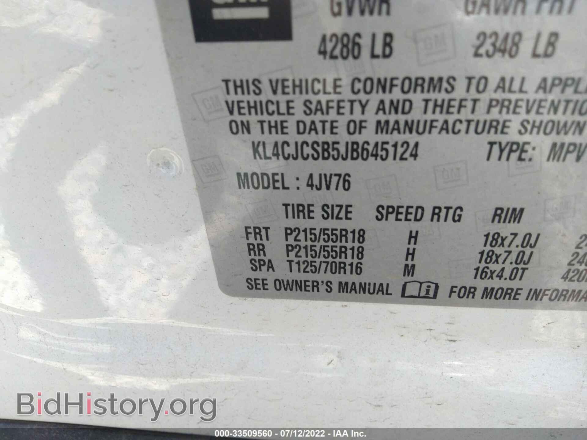 2018 BUICK ENCORE - VIN: KL4CJCSB5JB645124 - Photo 9