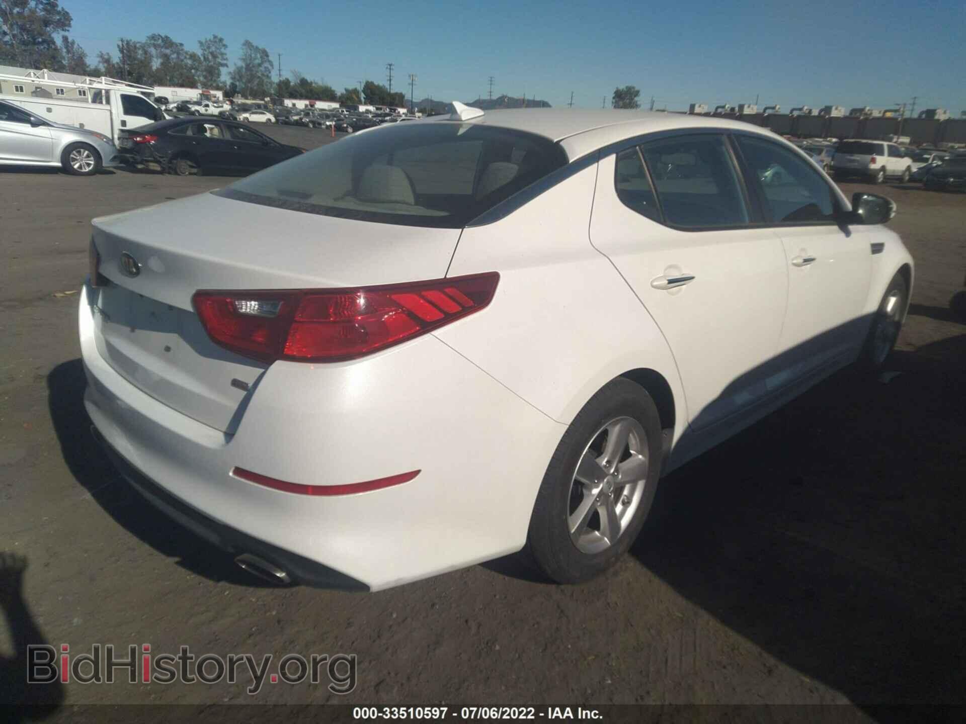 2015 KIA OPTIMA - VIN: KNAGM4A76F5650496 - Photo 4