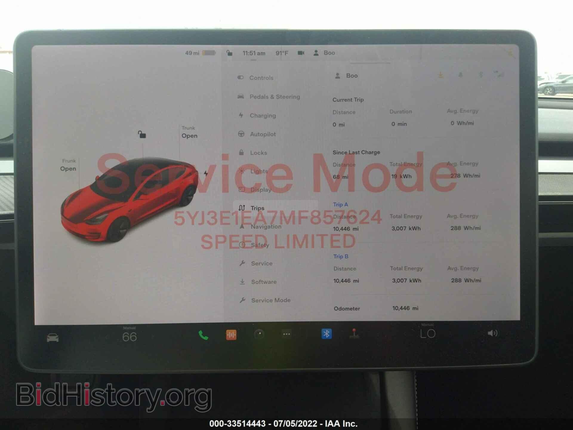 2021 TESLA MODEL 3 - VIN: 5YJ3E1EA7MF857624 - Photo 7