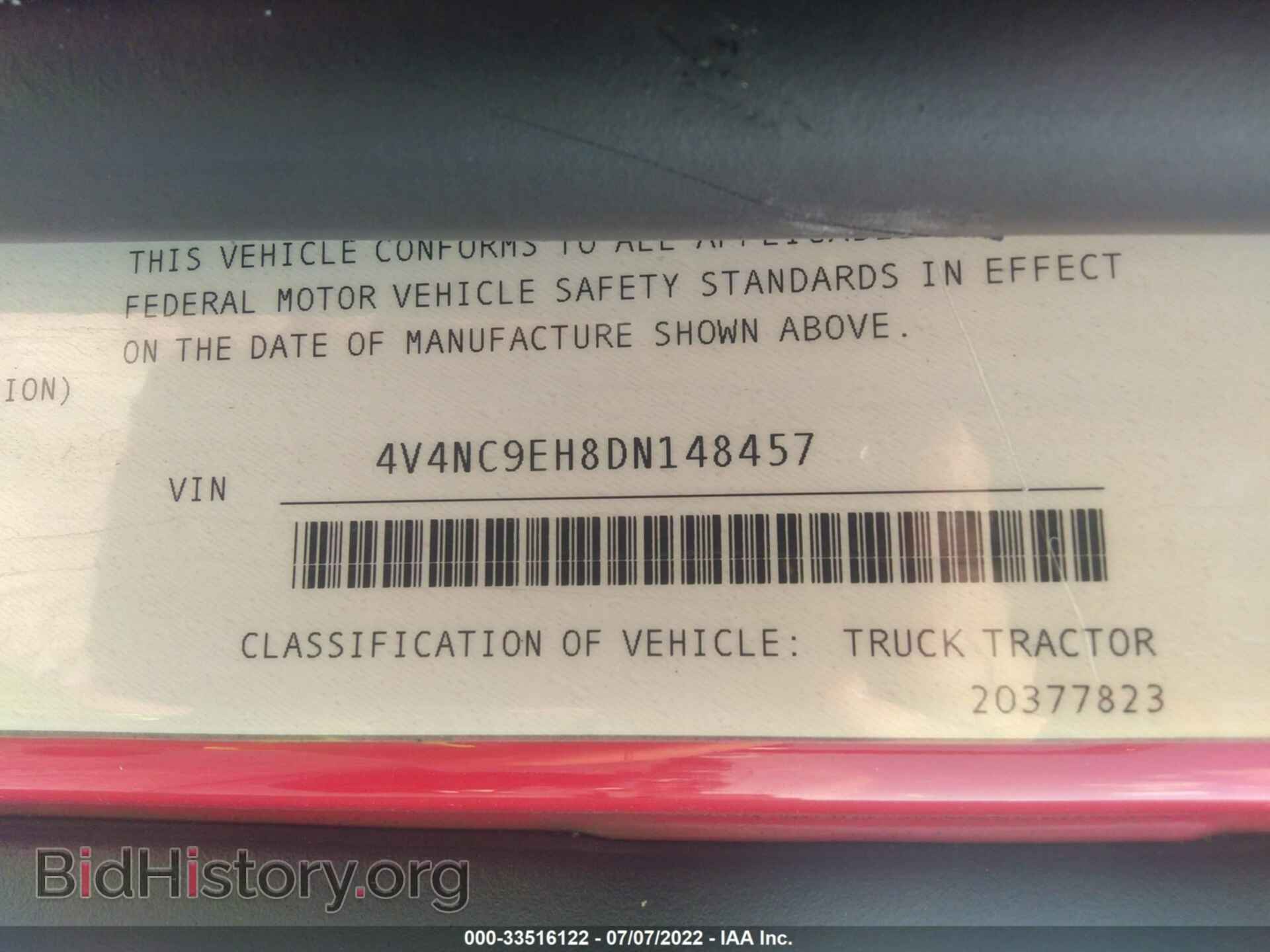 2013 VOLVO VN - VIN: 4V4NC9EH8DN148457 - Фото 9