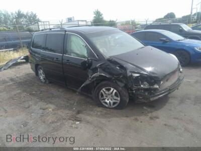 2007 Honda ODYSSEY EX-L, черный — VIN 5FNRL38707B007964, IAAI