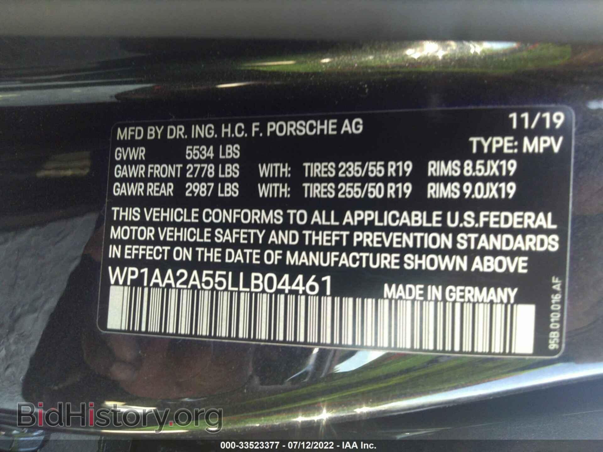 2020 PORSCHE MACAN - VIN: WP1AA2A55LLB04461 - Photo 9