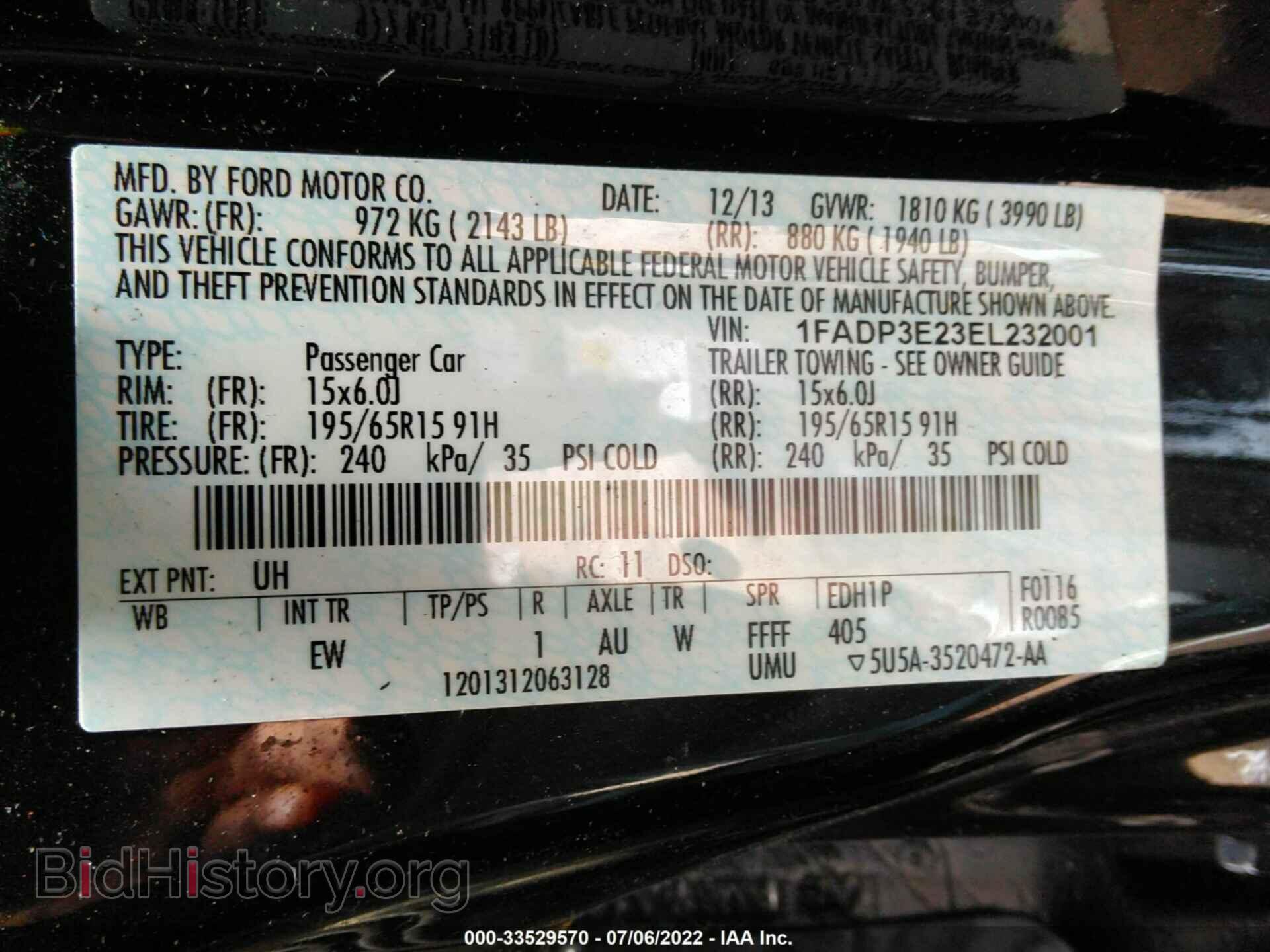 2014 FORD FOCUS - VIN: 1FADP3E23EL232001 - Photo 9