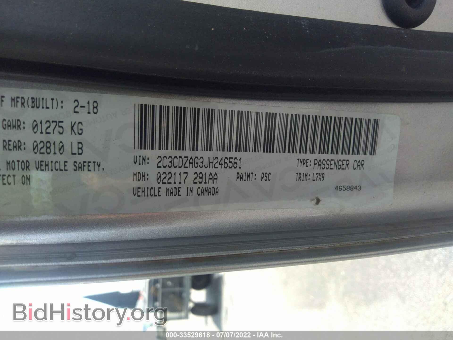 2018 DODGE CHALLENGER - VIN: 2C3CDZAG3JH246561 - Photo 9