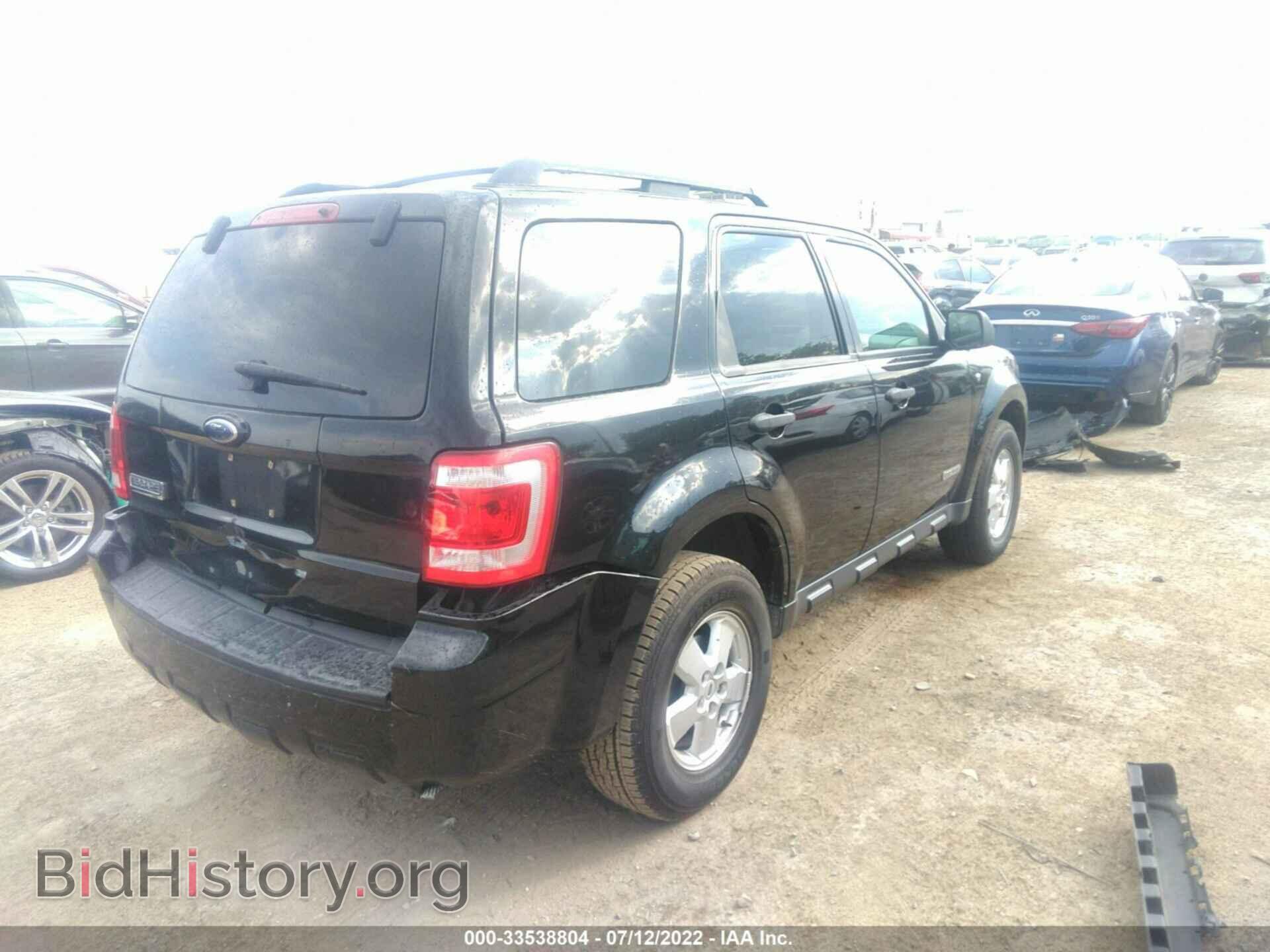 2008 FORD ESCAPE - VIN: 1FMCU03178KC73034 - Фото 4
