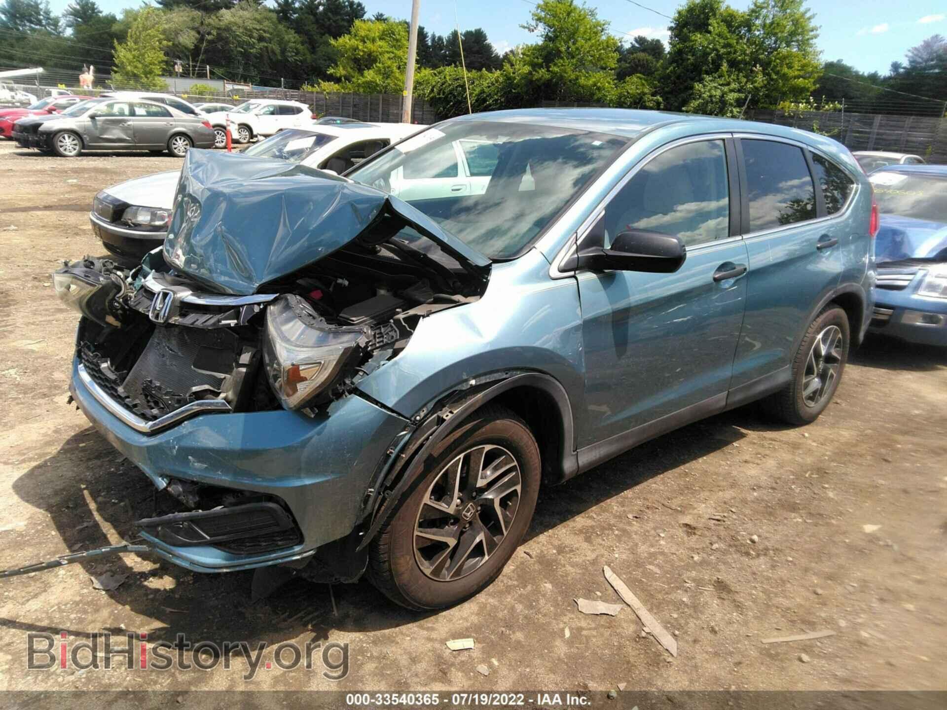 2016 HONDA CR-V - VIN: 5J6RM4H49GL047539 - Фото 2
