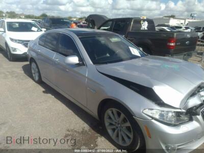 2011 BMW 5 SERIES I, серебристый — VIN WBAFR7C57BC607222, IAAI