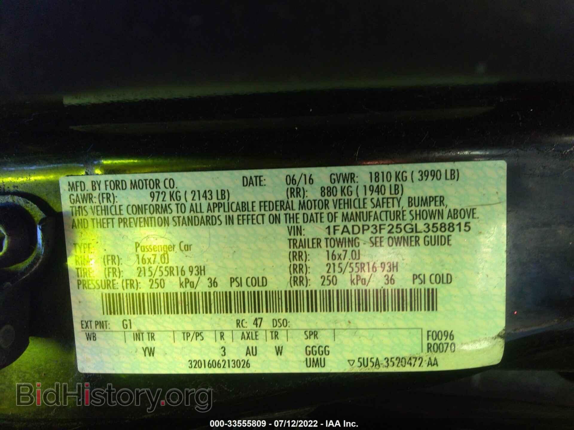 2016 FORD FOCUS - VIN: 1FADP3F25GL358815 - Фото 9