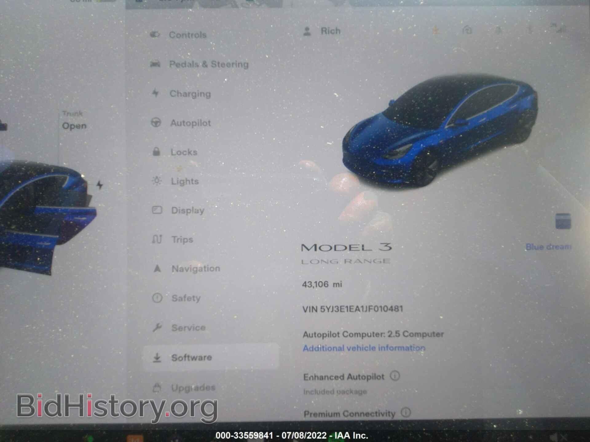 2018 TESLA MODEL 3 - VIN: 5YJ3E1EA1JF010481 - Photo 7