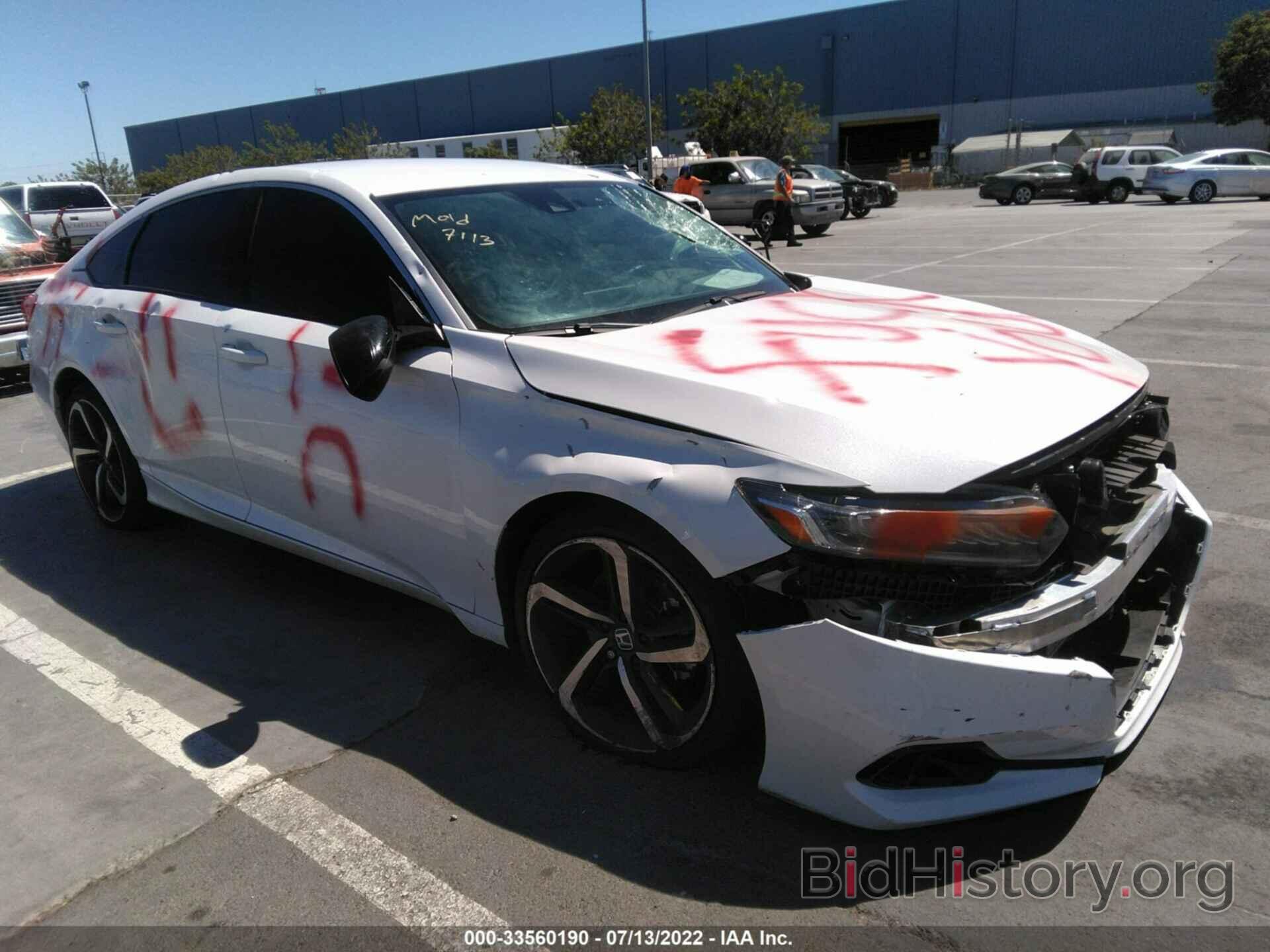 Photo 1HGCV1F36MA007929 - HONDA ACCORD SEDAN 2021