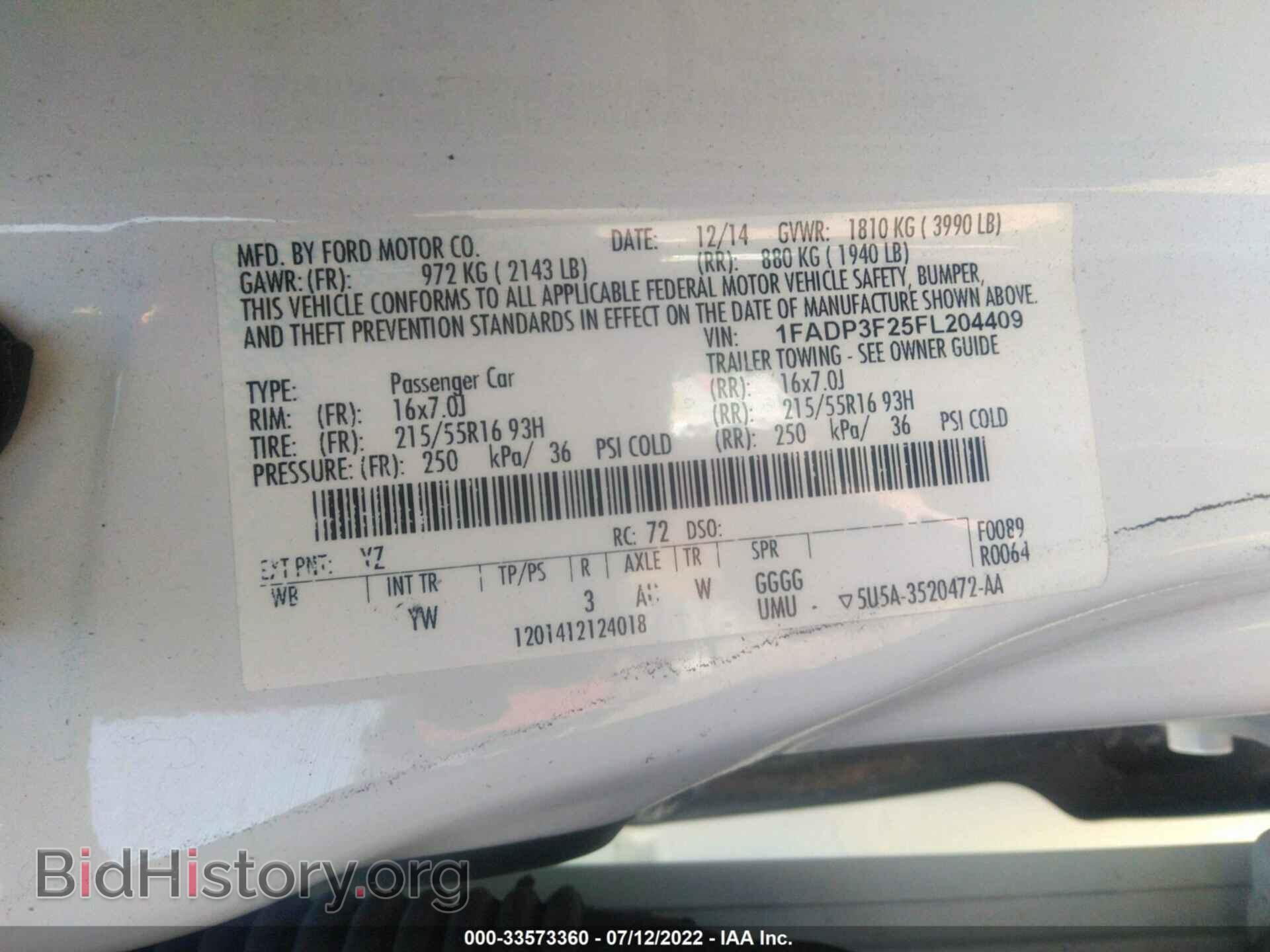 2015 FORD FOCUS - VIN: 1FADP3F25FL204409 - Фото 9