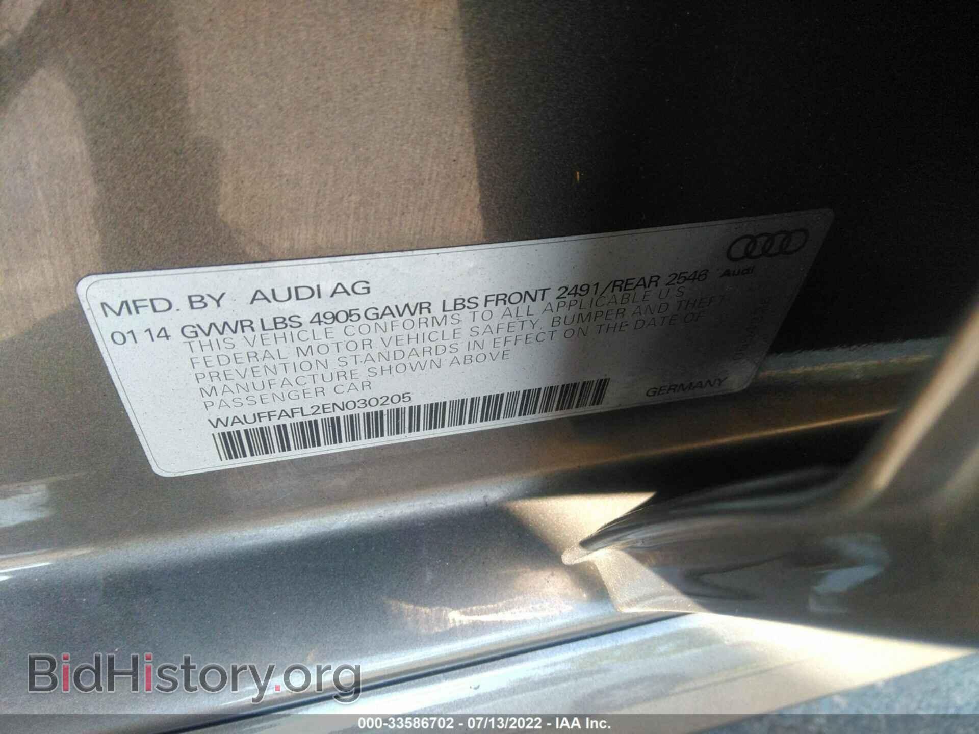 2014 AUDI A4 - VIN: WAUFFAFL2EN030205 - Photo 9