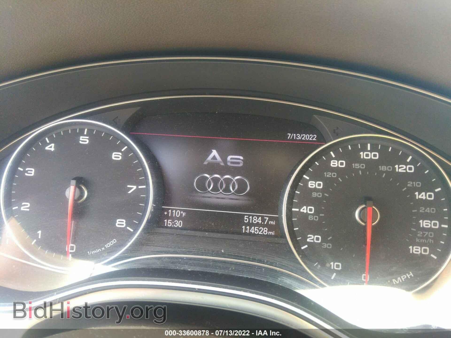 2012 AUDI A6 - VIN: WAUGGAFC2CN065647 - Фото 7
