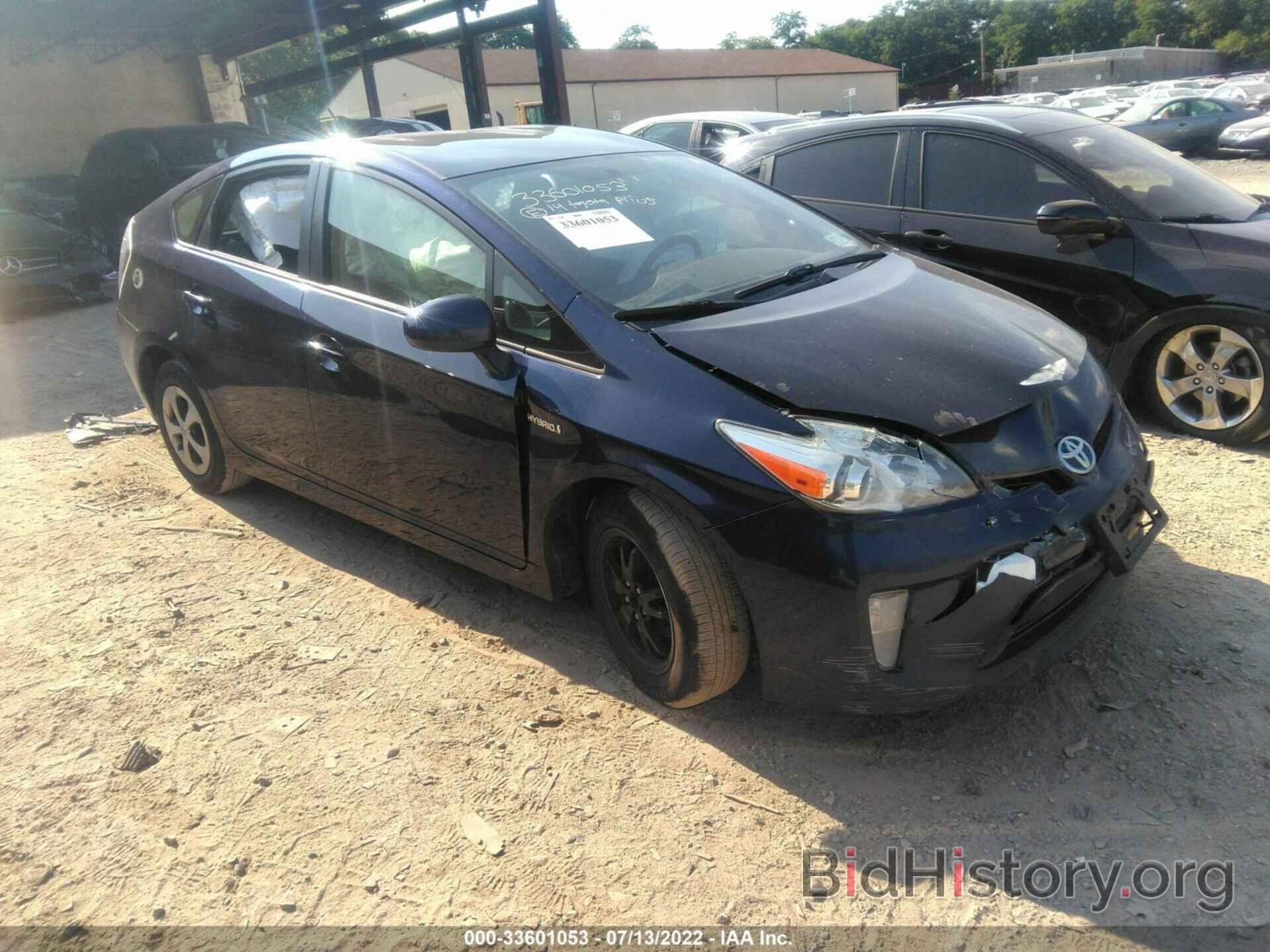 Photo JTDKN3DU3E0390821 - TOYOTA PRIUS 2014