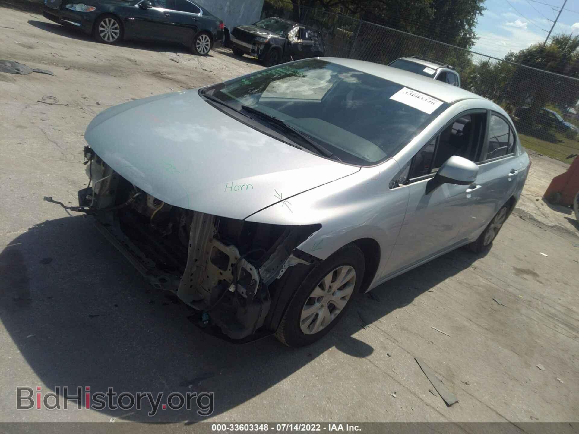 2012 HONDA CIVIC SDN - VIN: 2HGFB2F55CH597859 - Фото 2
