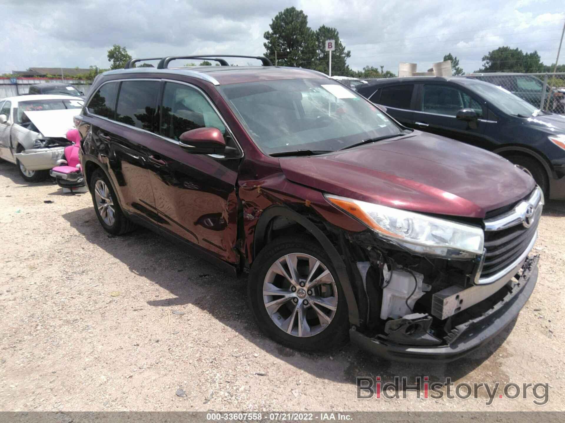 Photo 5TDKKRFH9FS043424 - TOYOTA HIGHLANDER 2015