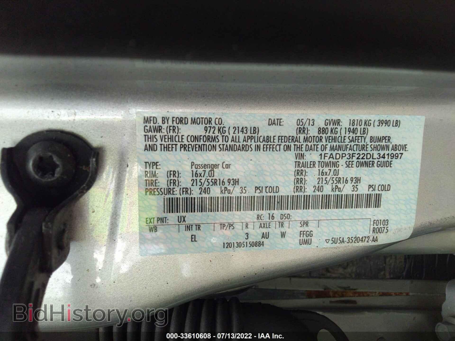 2013 FORD FOCUS - VIN: 1FADP3F22DL341997 - Photo 9