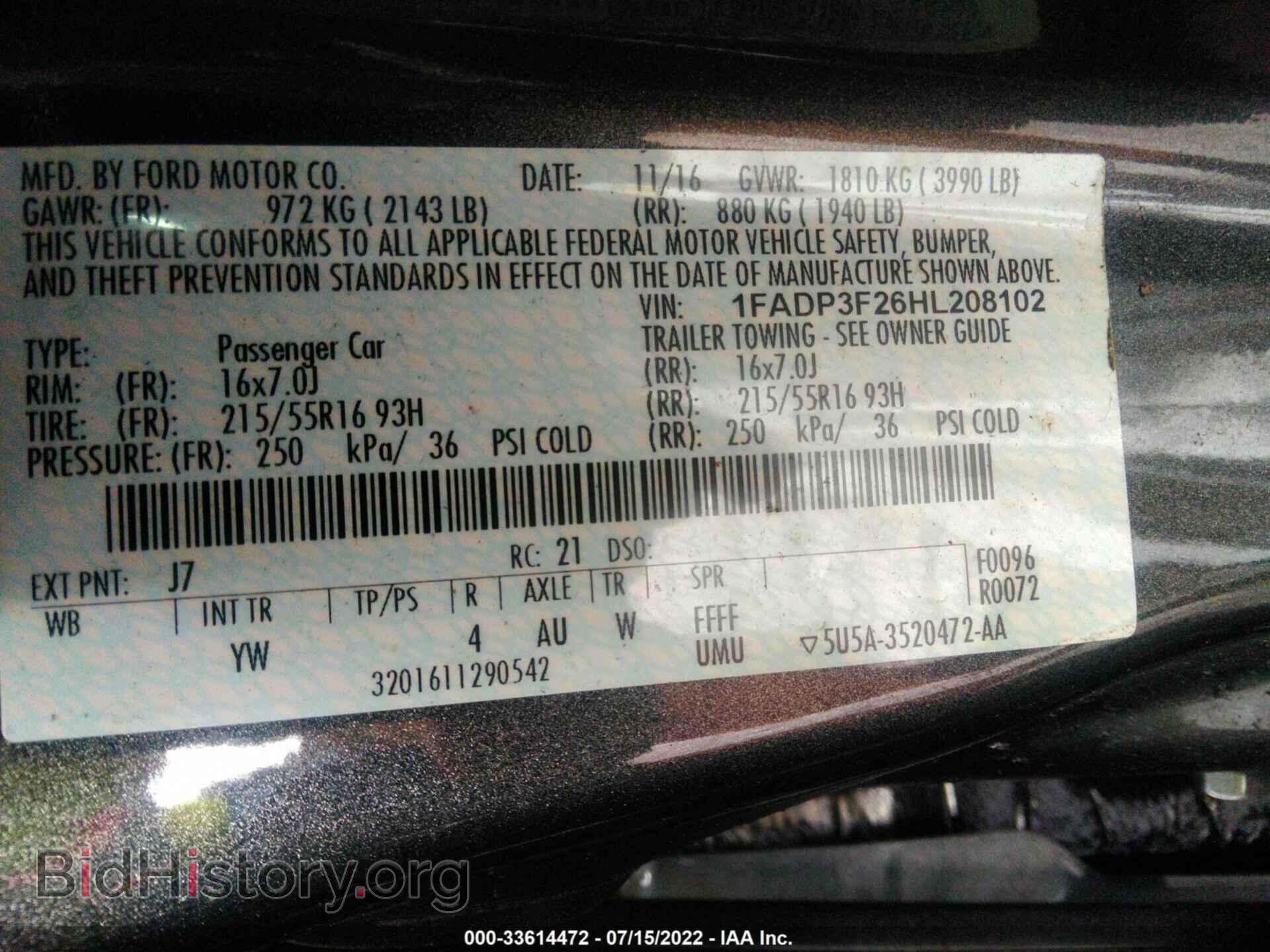 2017 FORD FOCUS - VIN: 1FADP3F26HL208102 - Photo 9