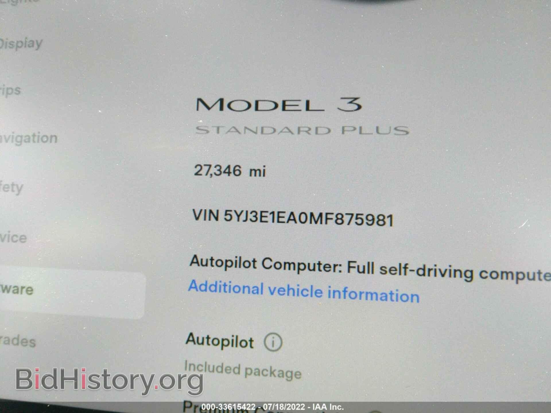 2021 TESLA MODEL 3 - VIN: 5YJ3E1EA0MF875981 - Photo 7