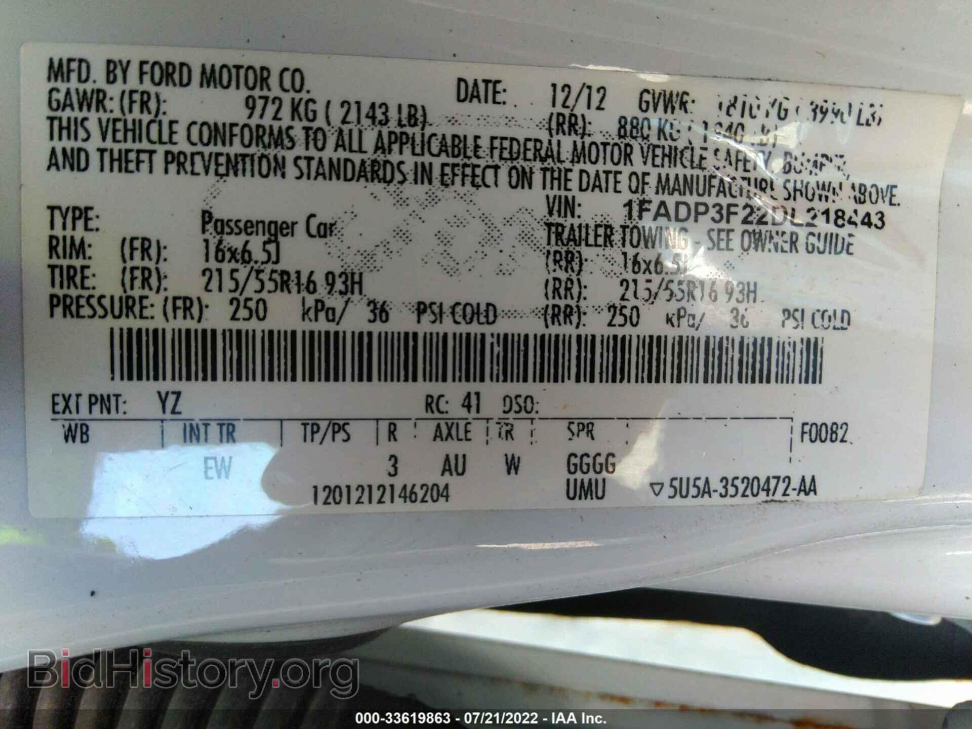 2013 FORD FOCUS - VIN: 1FADP3F22DL218443 - Photo 9