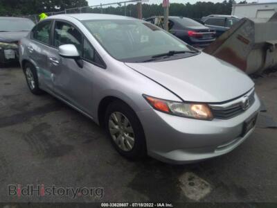 2012 Honda CIVIC SDN LX, серебристый — VIN 19XFB2F54CE317570, IAAI