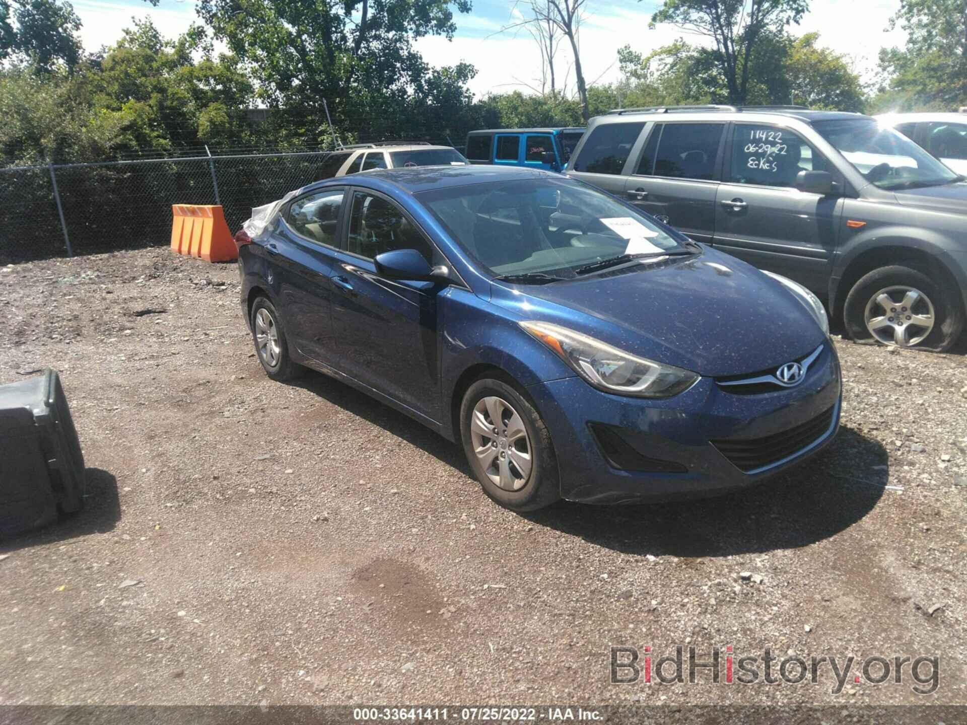 Photo 5NPDH4AE2GH664647 - HYUNDAI ELANTRA 2016