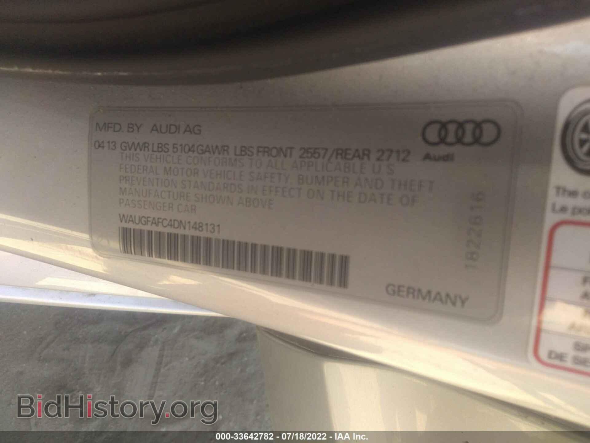 2013 AUDI A6 - VIN: WAUGFAFC4DN148131 - Photo 9